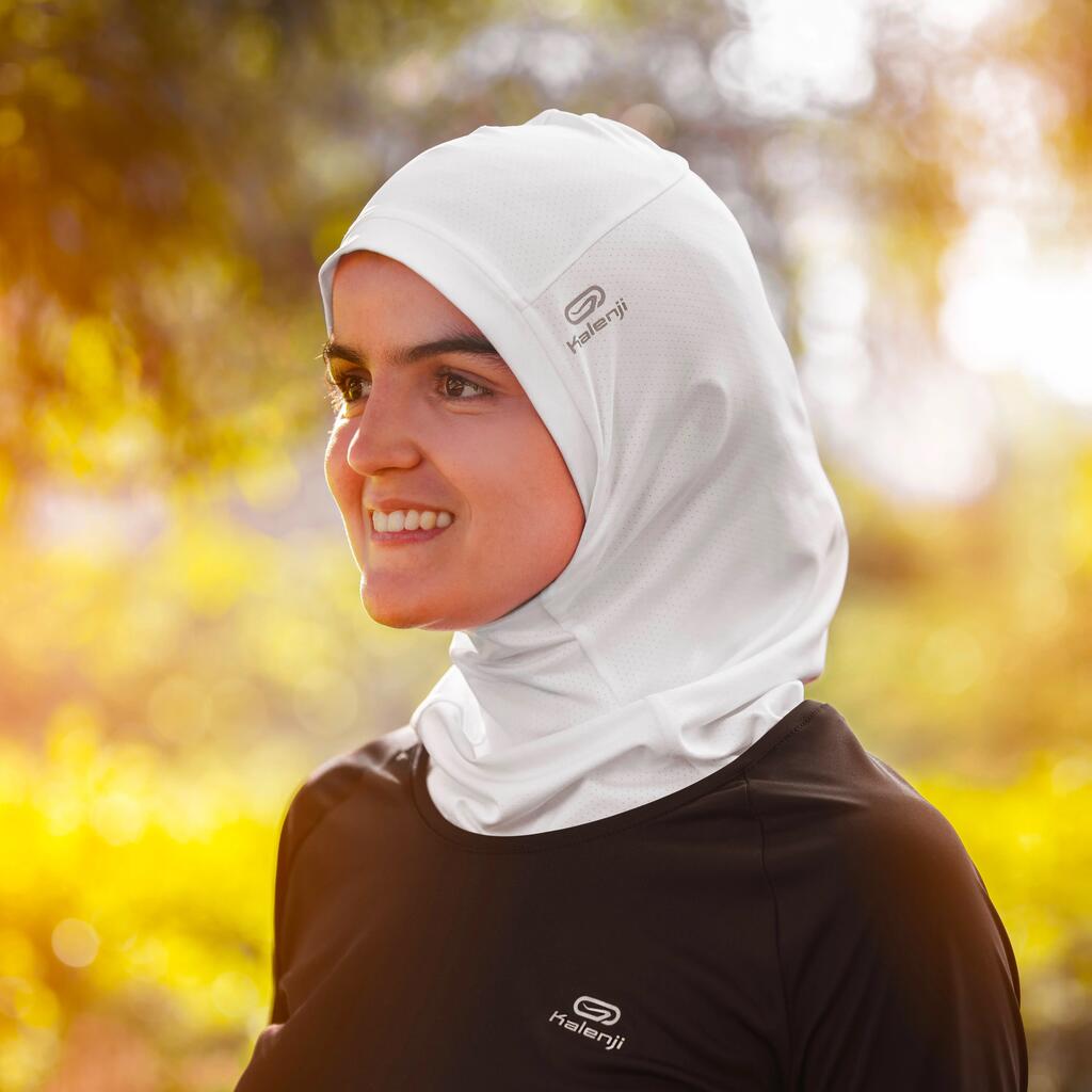 Hijab running Femme - KIPRUN Blanc